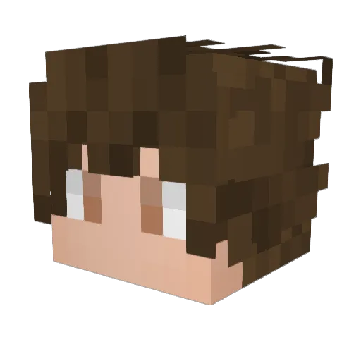 nxqqz Minecraft avatar head, 3D render