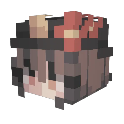 nxqva Minecraft avatar head, 3D render