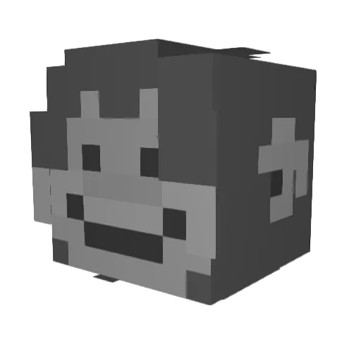 nxtMqx Minecraft avatar head, 3D render