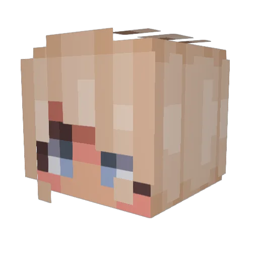 nxtvie Minecraft avatar head, 3D render