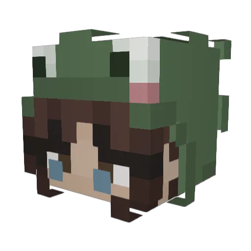 nxvermind Minecraft avatar head, 3D render