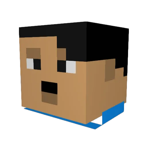 nxxuz Minecraft avatar head, 3D render