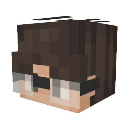 nxzw Minecraft avatar head, 3D render