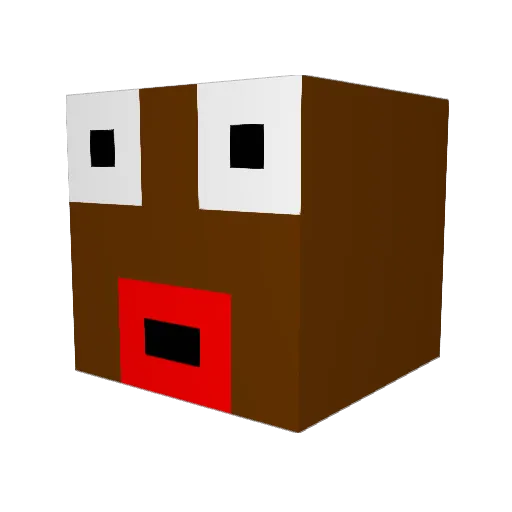 nyDEMONny Minecraft avatar head, 3D render