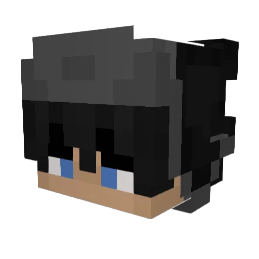 nyObito_ Minecraft avatar head, 3D render