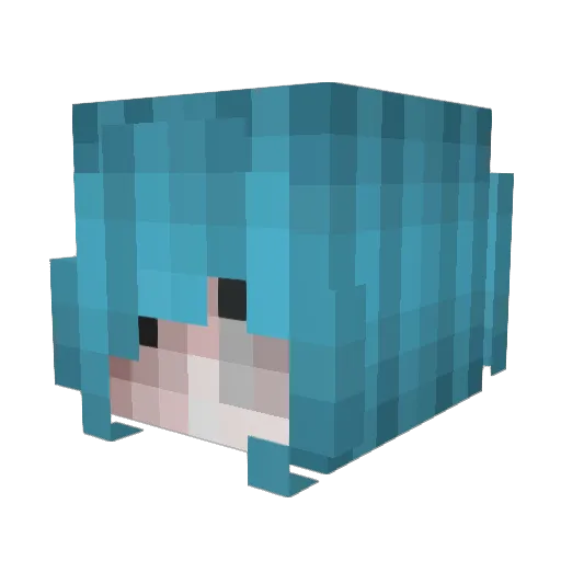 ny_she Minecraft avatar head, 3D render