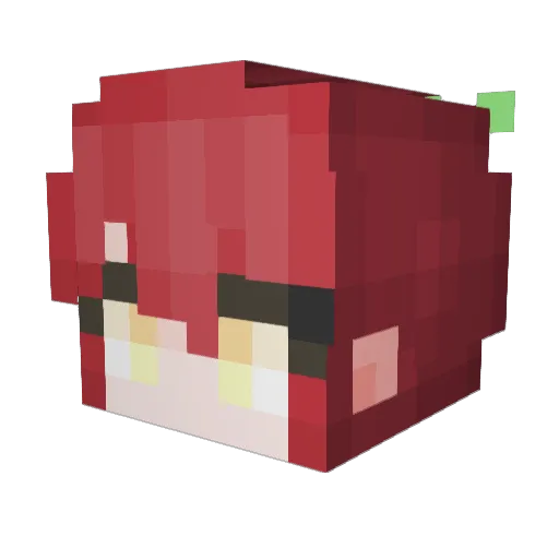 nya00081 Minecraft avatar head, 3D render