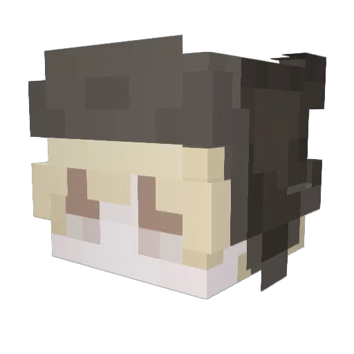 nya78 Minecraft avatar head, 3D render
