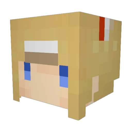 nya_syu Minecraft avatar head, 3D render