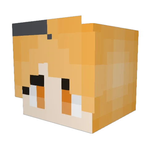 nya_tan Minecraft avatar head, 3D render