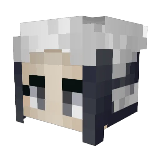 nyaaakk Minecraft avatar head, 3D render