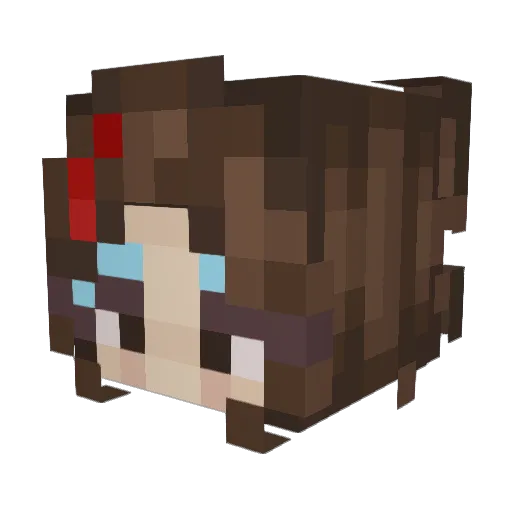 nyaasuki Minecraft avatar head, 3D render