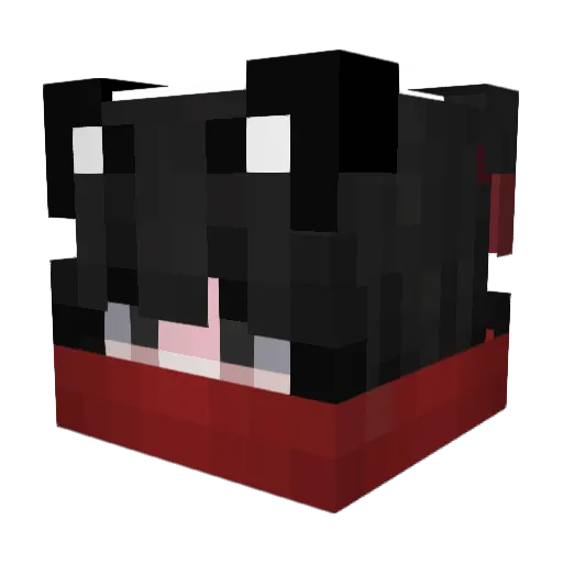 nyacery Minecraft avatar head, 3D render