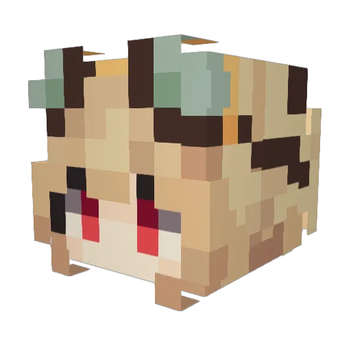 nyachef Minecraft avatar head, 3D render