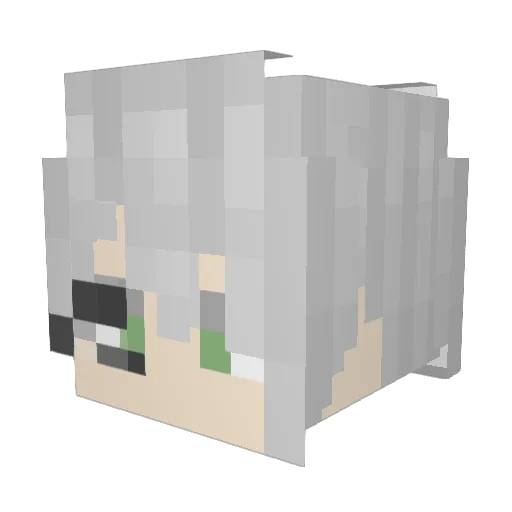 nyaci Minecraft avatar head, 3D render