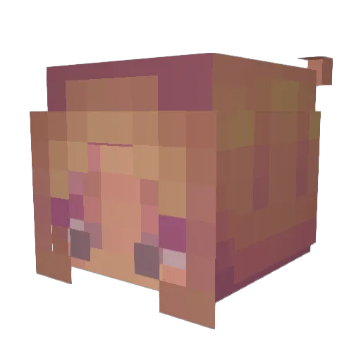 nyacure Minecraft avatar head, 3D render