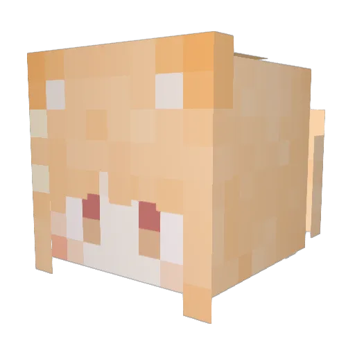 nyacyan Minecraft avatar head, 3D render
