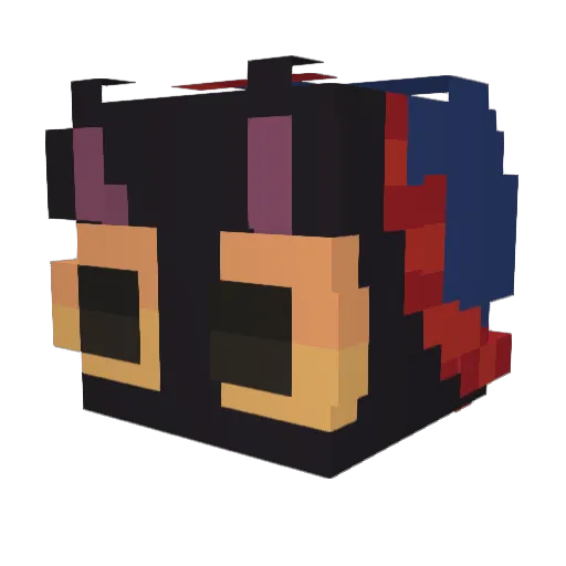 nyahito Minecraft avatar head, 3D render