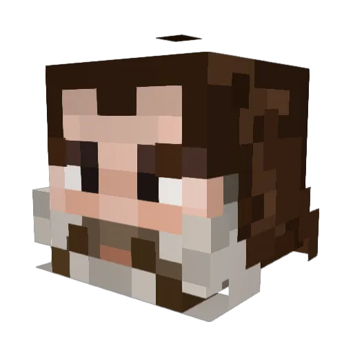 nyaichinisannya Minecraft avatar head, 3D render