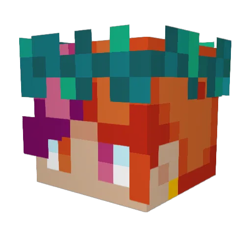 nyaivateer Minecraft avatar head, 3D render