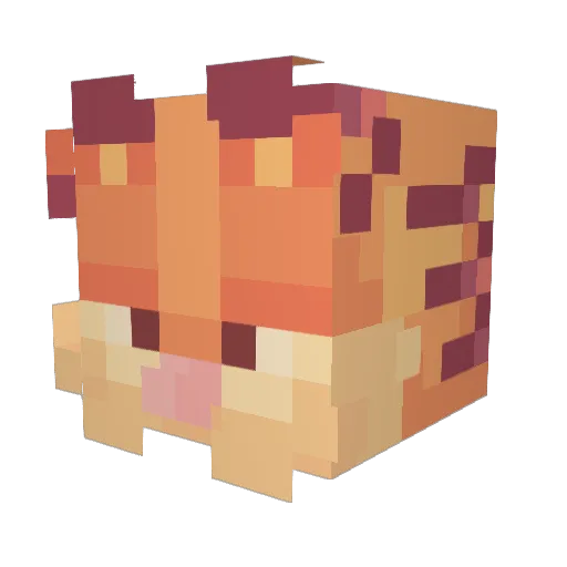 nyakazba Minecraft avatar head, 3D render