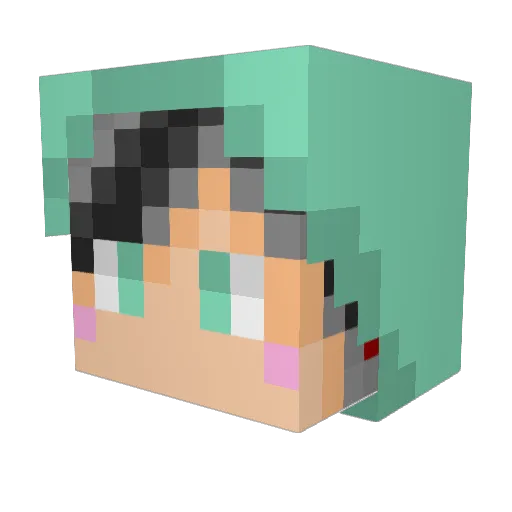 nyako529 Minecraft avatar head, 3D render