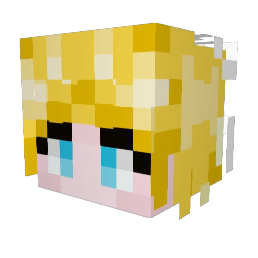 nyakocici Minecraft avatar head, 3D render
