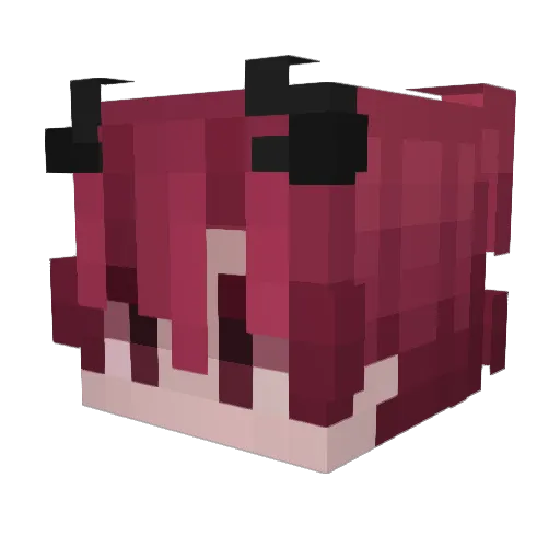 nyakuzo Minecraft avatar head, 3D render