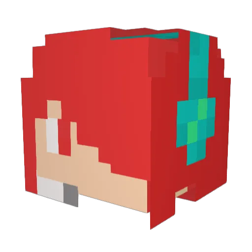 nyamantic Minecraft avatar head, 3D render