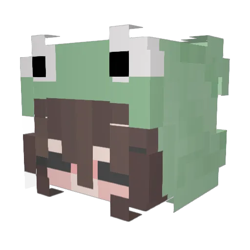 nyamie Minecraft avatar head, 3D render
