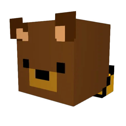 nyamiuk Minecraft avatar head, 3D render
