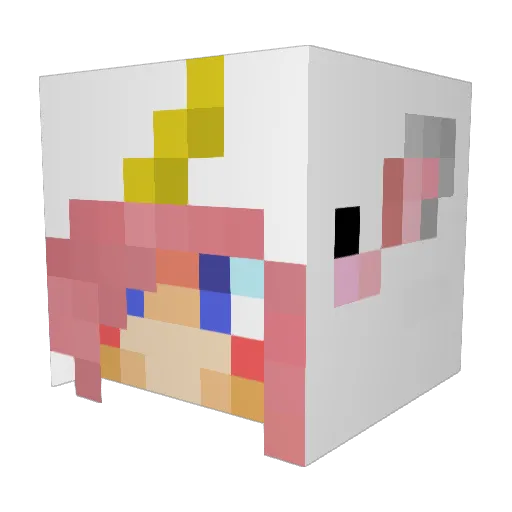 nyancatzz Minecraft avatar head, 3D render
