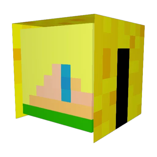 nyangg Minecraft avatar head, 3D render