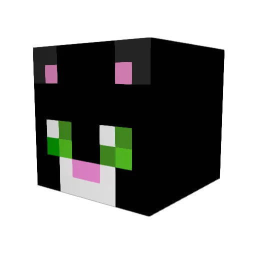 nyangi_ Minecraft avatar head, 3D render