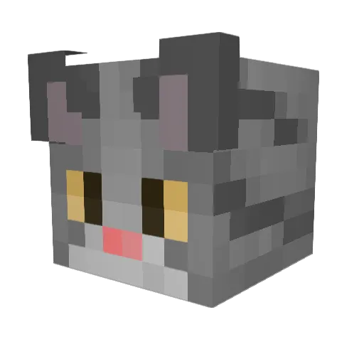 nyangkisa Minecraft avatar head, 3D render