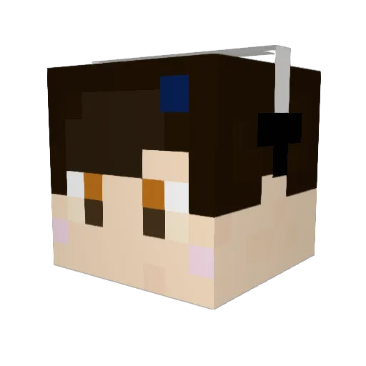 nyanko_TM Minecraft avatar head, 3D render