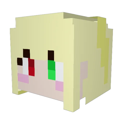 nyanschool Minecraft avatar head, 3D render