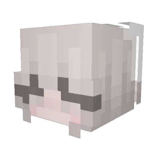 nyanthi Minecraft avatar head, 3D render