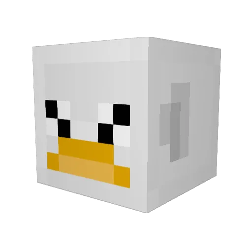 nyanu Minecraft avatar head, 3D render