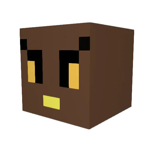 nyanyom Minecraft avatar head, 3D render