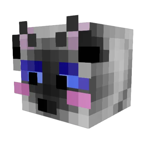 nyaongy Minecraft avatar head, 3D render