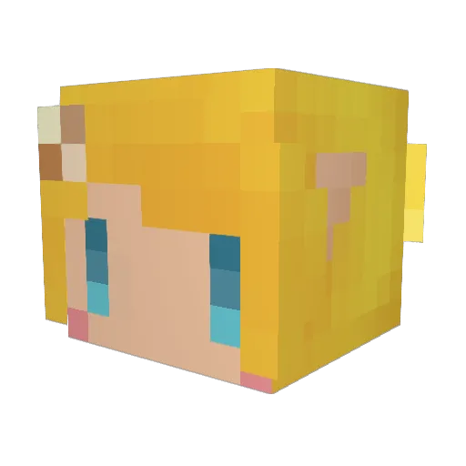 nyappu Minecraft avatar head, 3D render
