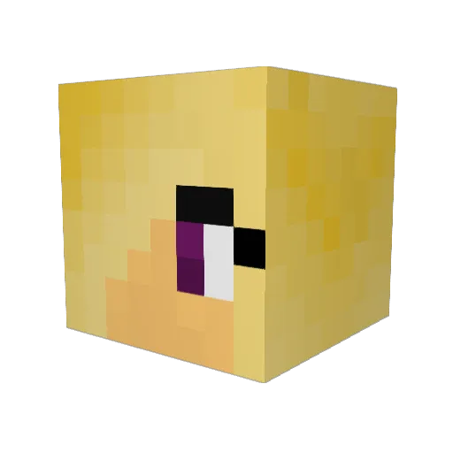 nyashko Minecraft avatar head, 3D render