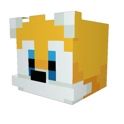 nyavie Minecraft avatar head, 3D render