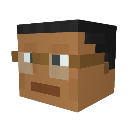nycbree Minecraft avatar head, 3D render