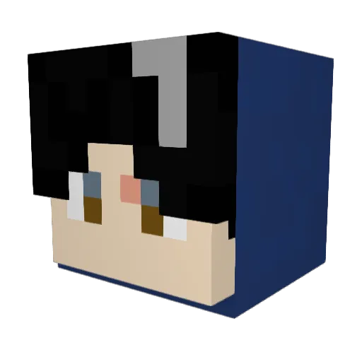 nyeVII Minecraft avatar head, 3D render