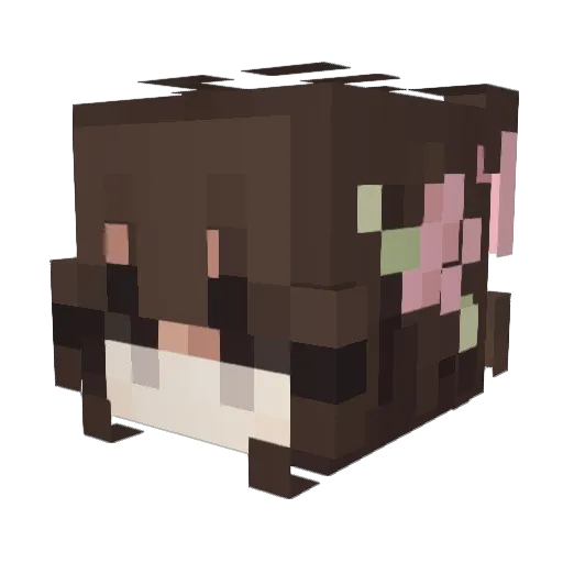 nyesu Minecraft avatar head, 3D render