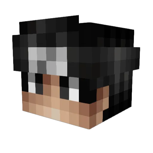 nygaroblox Minecraft avatar head, 3D render