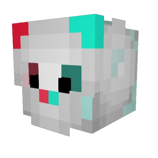 nyght_fear Minecraft avatar head, 3D render