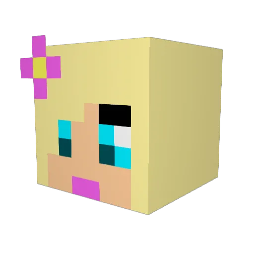 nyhala Minecraft avatar head, 3D render